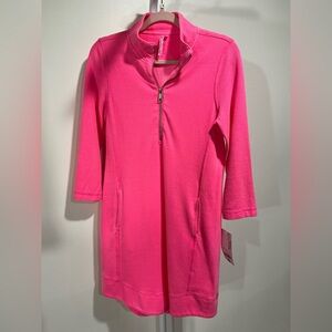Lulu-B Vibrant Pink Long Sleeve Dress